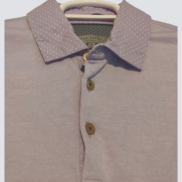 Ted Baker London Men's Polo Shirt‎ Size 3 Short Sleeve Pique Casual Golf - Picture 4 of 5